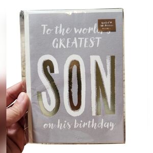 Minted "Worlds Greatest Son" by Allison Kincaid Card Birthday Positive Love